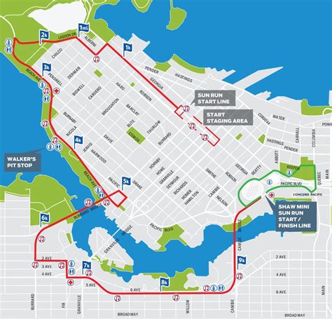 sun run vancouver road closures