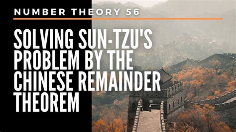 sun tzu chinese remainder theorem