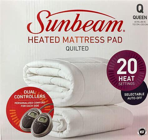 sunbeam heated mattress pad f2
