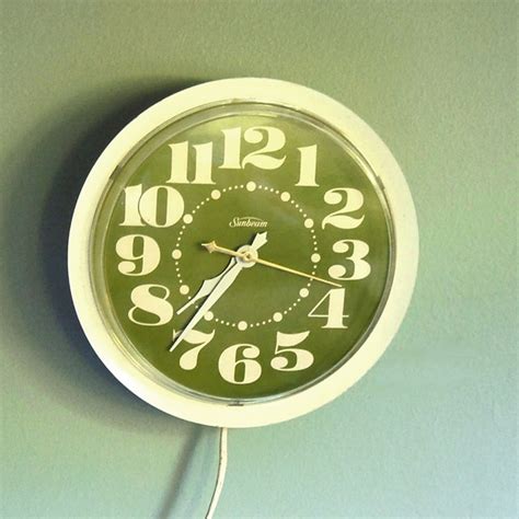 sunbeam wall clock with chime and glass shelkves