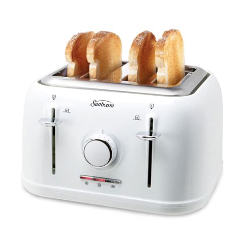 Sunbeam White 4 Slice Toaster