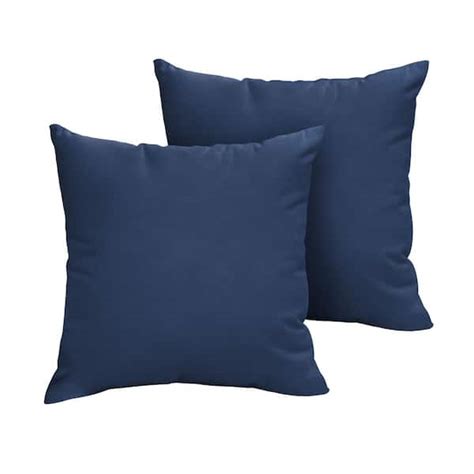 Sunbrella Throw Pillows Navy