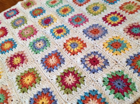 Sunburst Granny Square Blanket Pattern