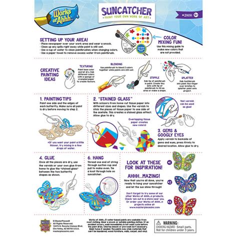 Suncatcher Paint Instructions