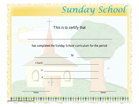20+ Church Certificate Templates Free Printable Sample Designs