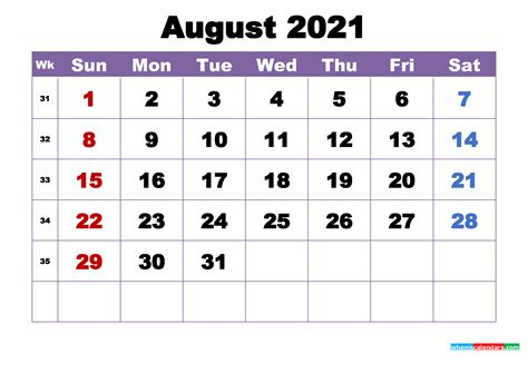 sunday august 1 2021