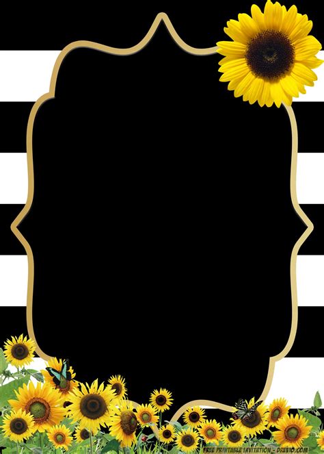 Free Printable Template Oh Baby Sunflower Baby Shower for Girl Baby