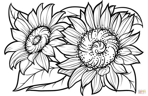 Sunflower Coloring Pages Printable at GetDrawings Free download