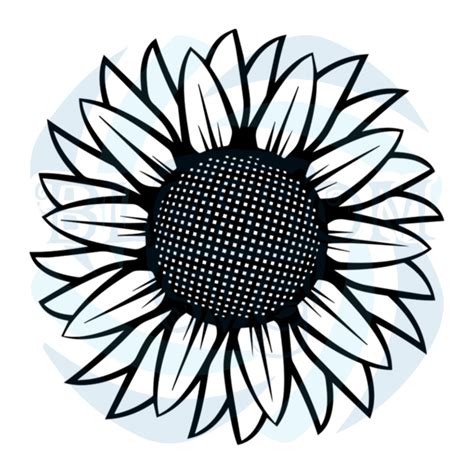 Free 164 Silhouette Sunflower Svg Black And White SVG PNG EPS DXF File