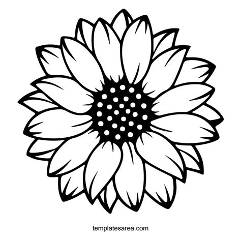 Sunflower Svg Free Black And White SVG images Collections