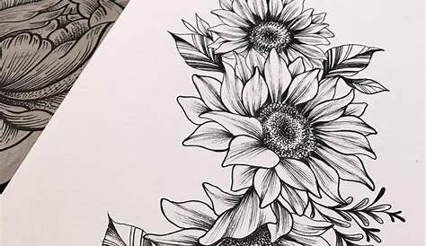 Artwork | Flower tattoo, Tattoos, Sunflower tattoo
