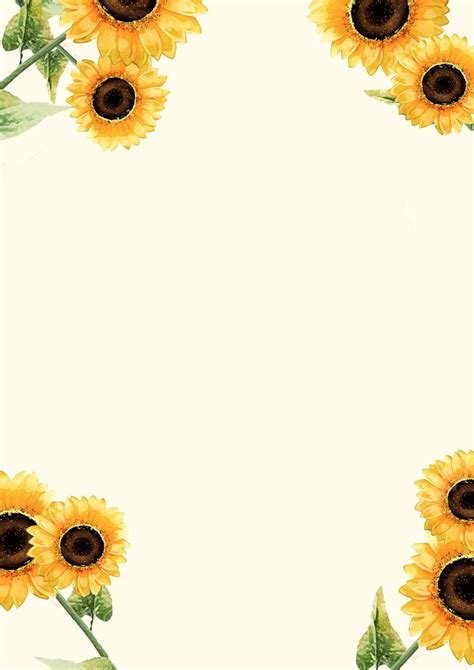 Sunflower Background Template