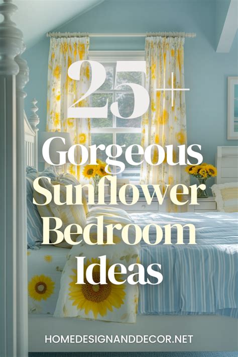 Sunflower bedroom decor rustic refined