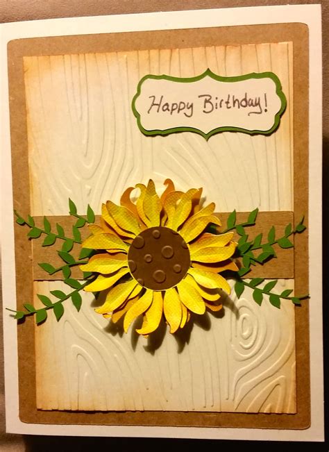 sunflower birthday card diy