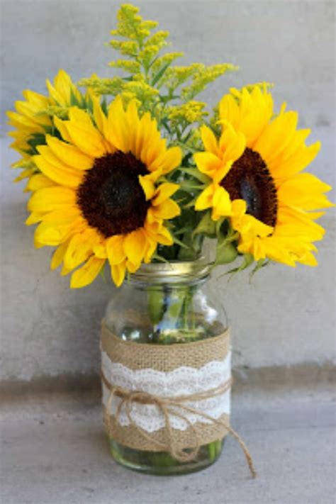 Sunflower Mason Jar