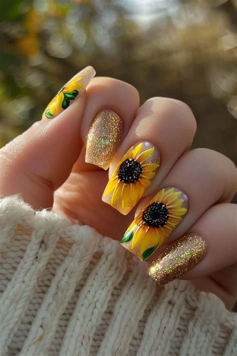 Sun-Kissed Nails: A Guide to Enchanting Sunflower Nail Designs