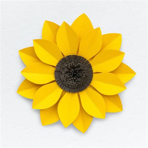 sunflower paper flower template diy