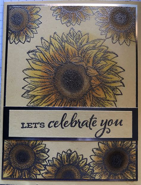 sunflower stamps for card making