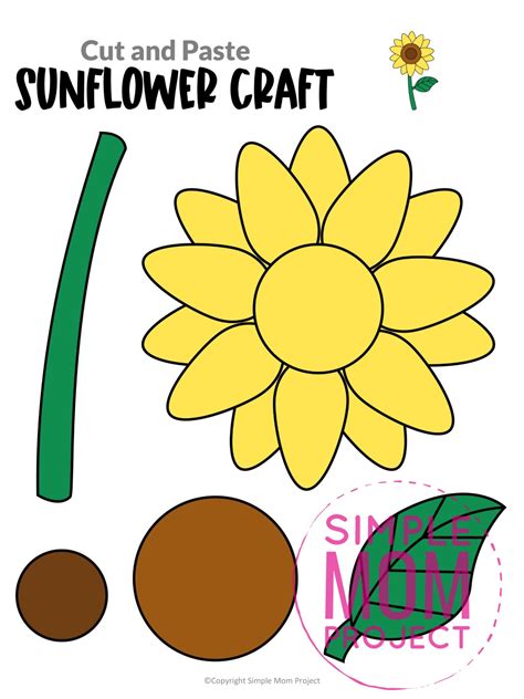 sunflower template for kids art and craft