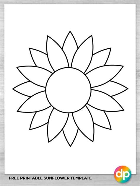Sunflower Template Printable Free