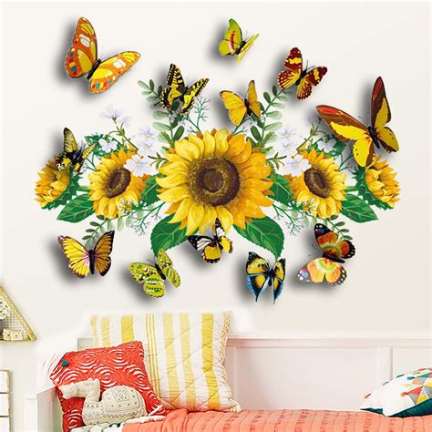Sunflower Wall Decals Walmart