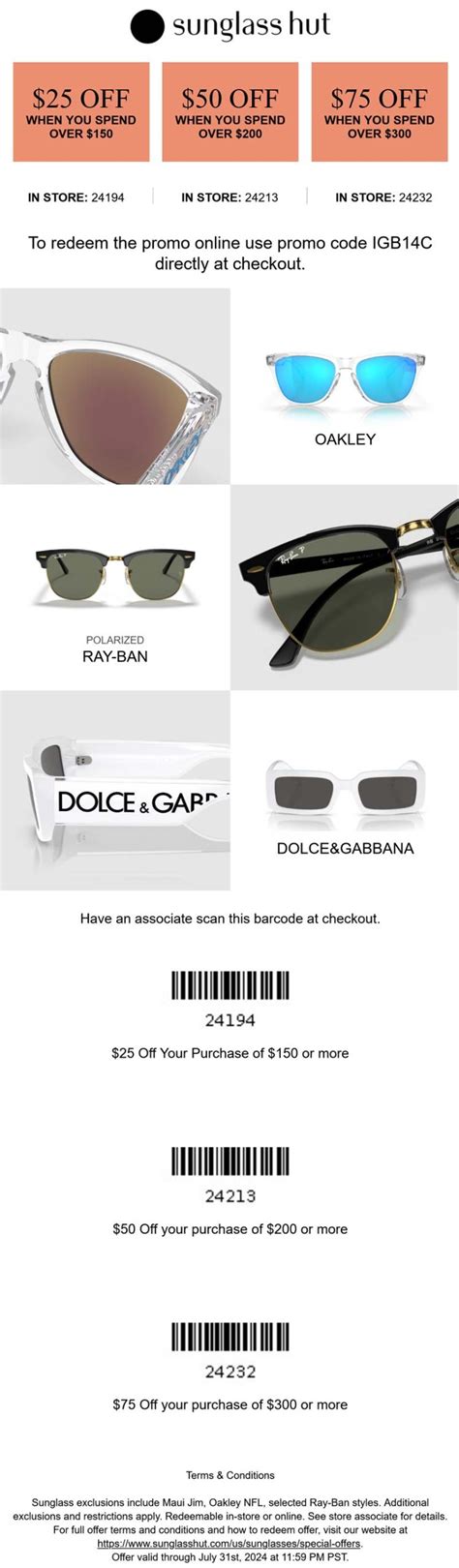 Sunglass Hut Discount Code