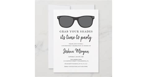 Sunglasses Invitation Ideas