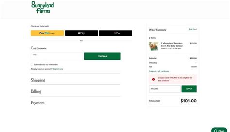 sunnyland farms discount code