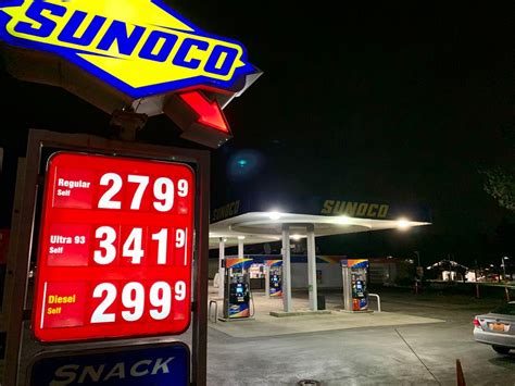 sunoco gas prices near me map