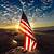 sunrise beautiful american flag