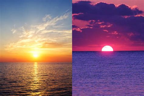 sunrise versus sunset