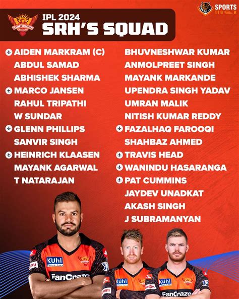 sunrisers hyderabad released players 2024