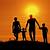 sunset bokeh with family background