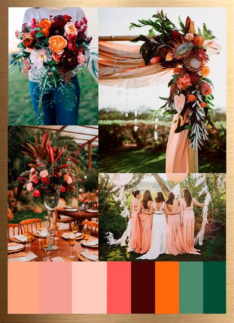 Top 5 Rustic / Bohemian Chic Wedding Color Palettes We Love Stylish