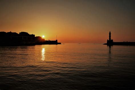 sunset chania