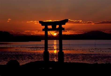 sunset in japan