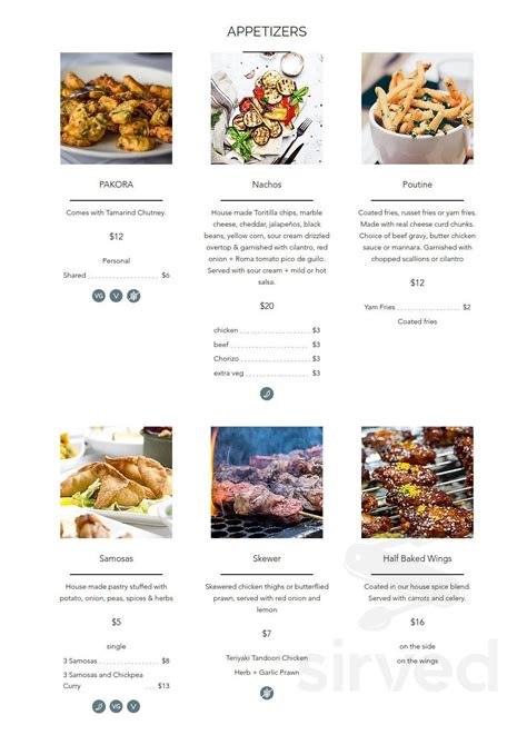 sunset lounge + grill menu