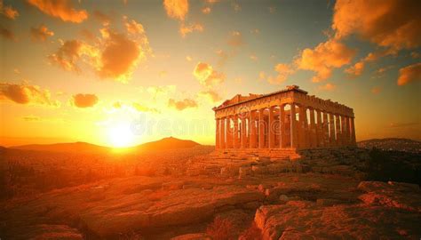 sunset over Acropolis