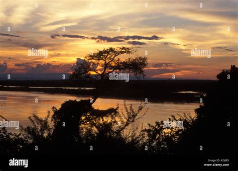 sunset over Murchison Falls