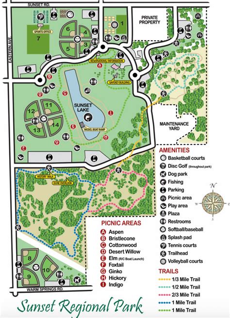 sunset park las vegas map