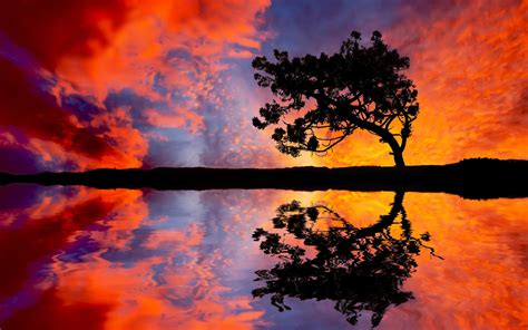 sunset reflection