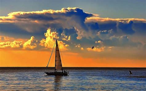 sunset sailing