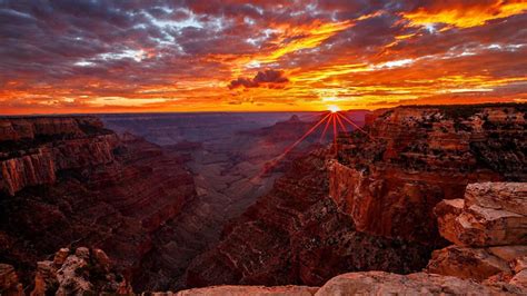 sunset time at grand canyon