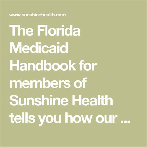 sunshine health medicaid florida formulary