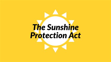 sunshine protection act