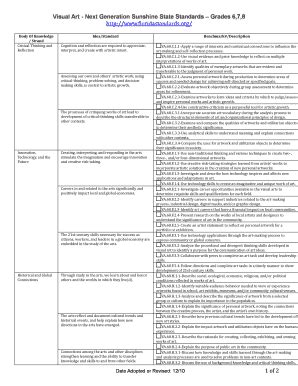 Sunshine State Standards To Printable