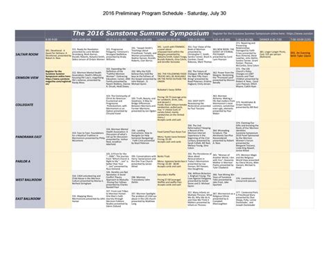 sunstone symposium schedule