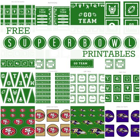FREE Super Bowl Party Party Printables Catch My Party