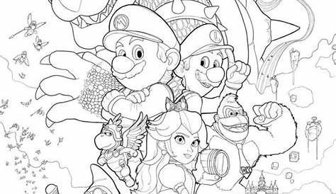 Super Mario Bros Movie Coloring Sheet