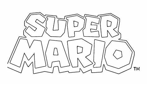 Super Mario da colorare e stampare PDF gratis A4 in bianco e nero - GBR